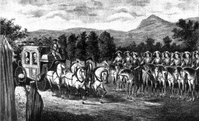 Catherine the Great is met by an &ldquo;Amazon squadron&rdquo; near Balaklava in 1787