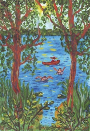 Озеро Любань 
Дудко Ростислав, 8 лет, Беларусь