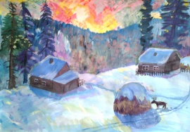 Морозное солнце 
Замуруева Виктория, 10 лет, Россия