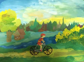 Весёлая прогулка
Сидорец Анна, 9 лет, Россия