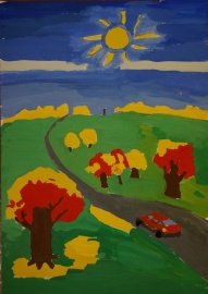 Золотая осень 
Кузьмич Александр, 8 лет, Беларусь