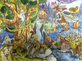 У Лукоморья дуб зеленый
Лузина Екатерина, 13 лет, Россия