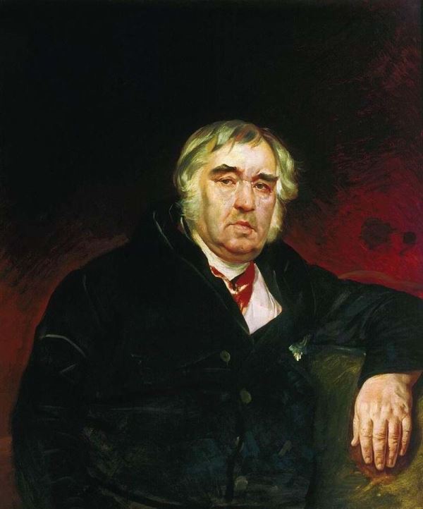 К. Брюллов. Портрет баснописца И. А.Крылова, 1839