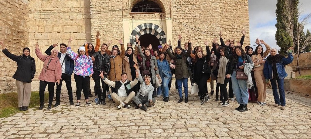 Поездка со студентами и магистрантами Высшего института языков г. Туниса в г. Кеф. Ноябрь 2022 г. Фото предоставлено Е. Ельцовой