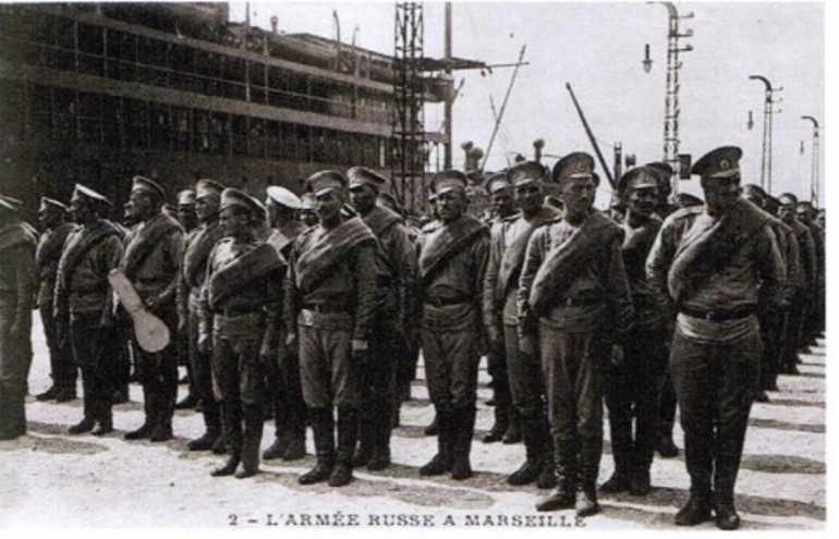 Русская армия в Марселе, 1916. Фото из собрания Ренэ Герра