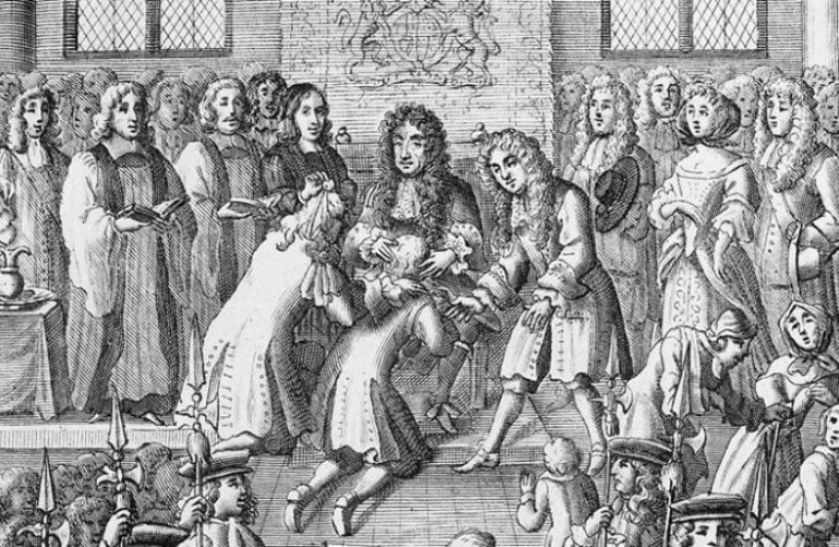 В средневековой Франции считали, что прикосновение короля может излечить от золотухи и других болезней. Фото: dailystory.me