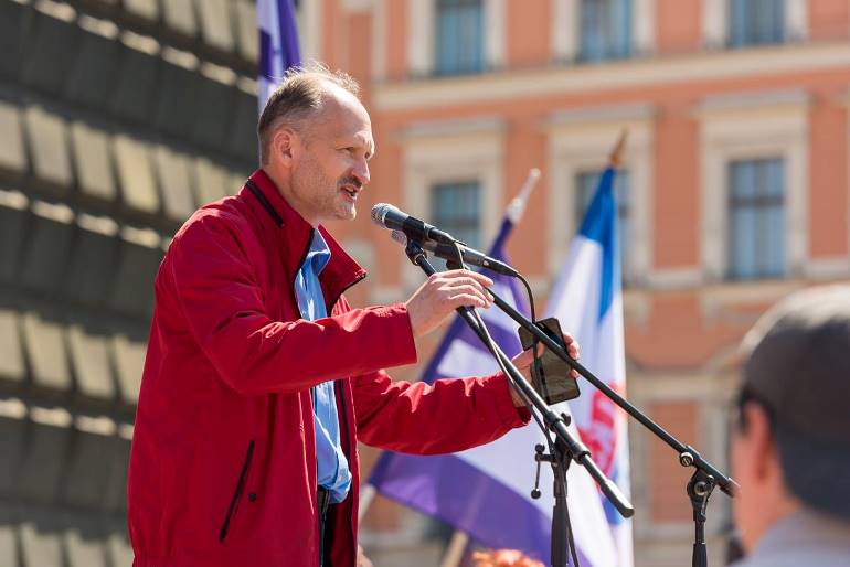 Выступление на митинге